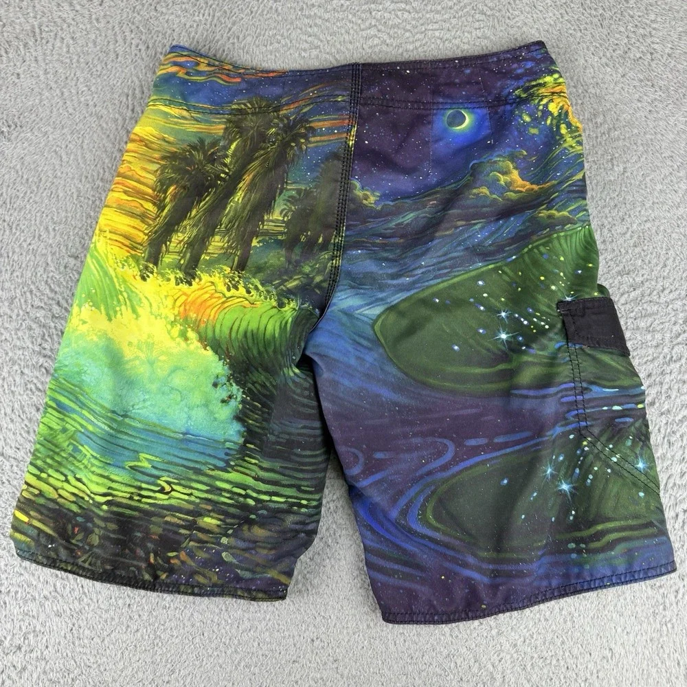 Billabong X Bill Ogden colorful mens board shorts Mens Sz 33 Swim